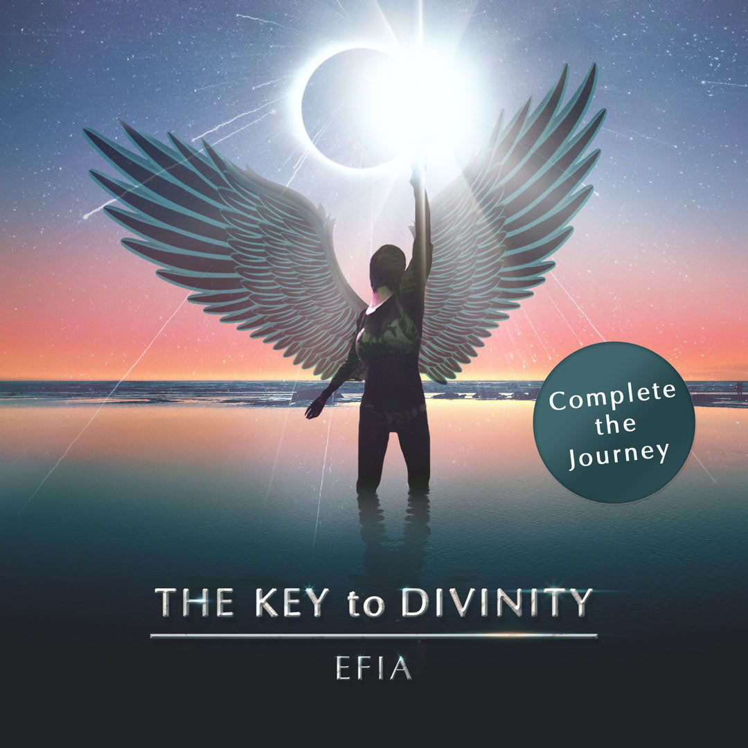 Guided meditation album by Efia, spiritual and healing audio journey with light language, breath work and toning